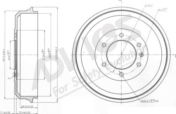 ADVICS-SEA J7R017 - Tambour de frein cwaw.fr