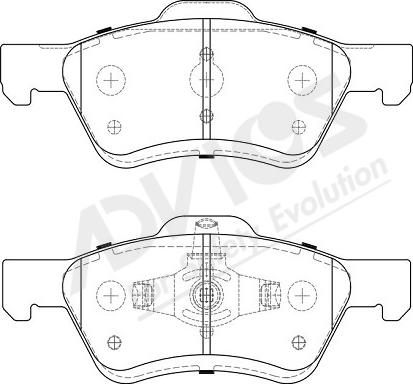 ADVICS-SEA K1N011Y - Kit de plaquettes de frein, frein à disque cwaw.fr