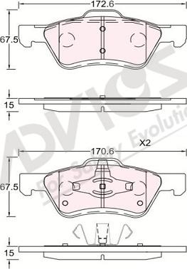 ADVICS-SEA K1N011 - Kit de plaquettes de frein, frein à disque cwaw.fr