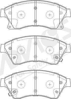 ADVICS-SEA L1N007Y - Kit de plaquettes de frein, frein à disque cwaw.fr