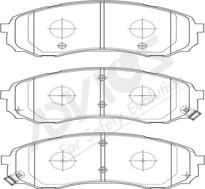 ADVICS-SEA R1N044Y - Kit de plaquettes de frein, frein à disque cwaw.fr