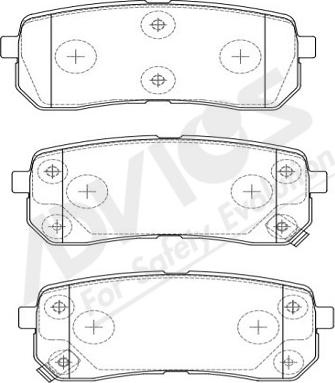 ADVICS-SEA R2N045Y - Kit de plaquettes de frein, frein à disque cwaw.fr