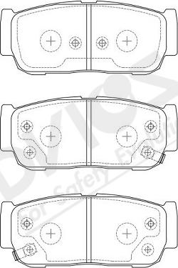 ADVICS-SEA R2N029Y - Kit de plaquettes de frein, frein à disque cwaw.fr