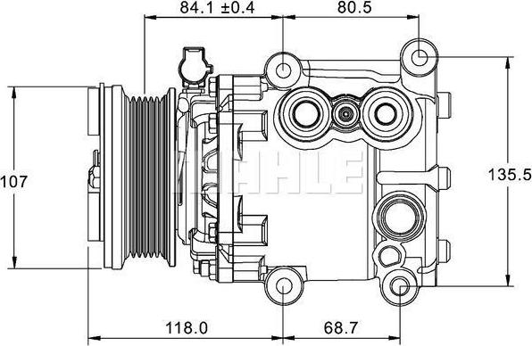 AES PSH 090.595.059.310 - Compresseur, climatisation cwaw.fr