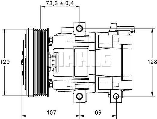 AES PSH 090.595.031.310 - Compresseur, climatisation cwaw.fr