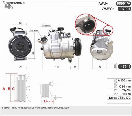 AHE 98901/A - Compresseur, climatisation cwaw.fr