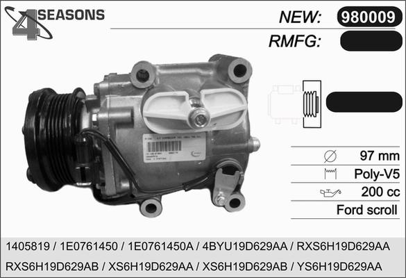 AHE 980009 - Compresseur, climatisation cwaw.fr