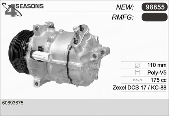 AHE 98855 - Compresseur, climatisation cwaw.fr