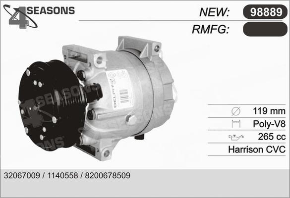 AHE 98889 - Compresseur, climatisation cwaw.fr