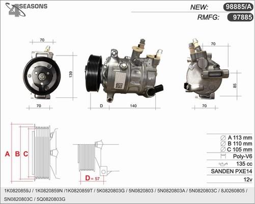 AHE 98885/A - Compresseur, climatisation cwaw.fr