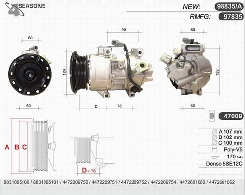 AHE 98835/A - Compresseur, climatisation cwaw.fr