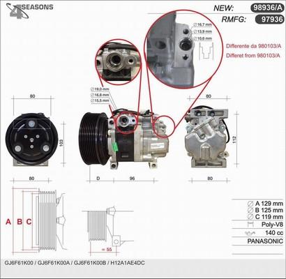 AHE 97936 - Compresseur, climatisation cwaw.fr