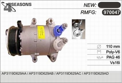 AHE 970047 - Compresseur, climatisation cwaw.fr