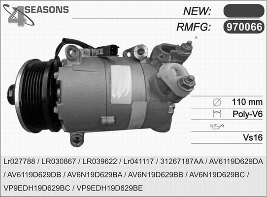 AHE 970066 - Compresseur, climatisation cwaw.fr