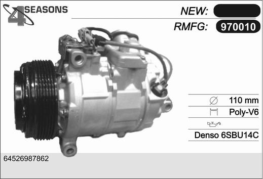 AHE 970010 - Compresseur, climatisation cwaw.fr