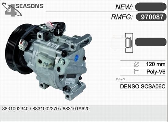 AHE 970087 - Compresseur, climatisation cwaw.fr