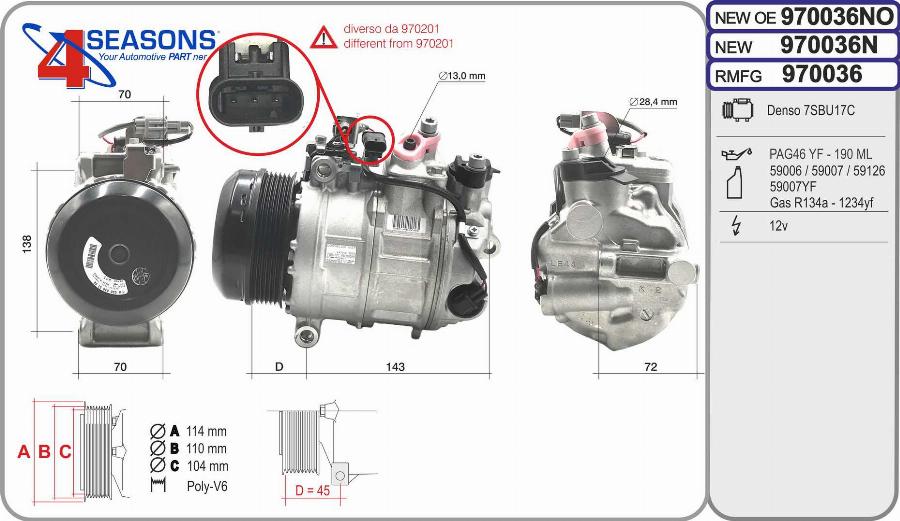 AHE 970036NO - Compresseur, climatisation cwaw.fr