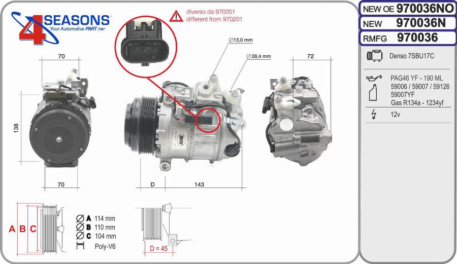 AHE 970036N - Compresseur, climatisation cwaw.fr