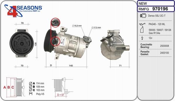 AHE 970196 - Compresseur, climatisation cwaw.fr