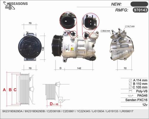 AHE 970143 - Compresseur, climatisation cwaw.fr