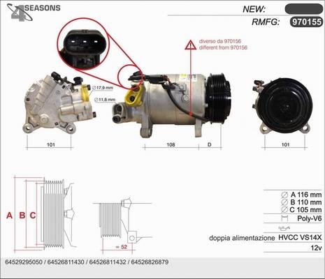 AHE 970155 - Compresseur, climatisation cwaw.fr