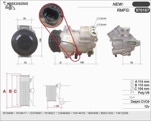 AHE 970167 - Compresseur, climatisation cwaw.fr