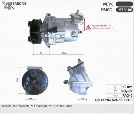 AHE 970100 - Compresseur, climatisation cwaw.fr