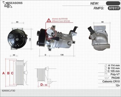 AHE 970117 - Compresseur, climatisation cwaw.fr