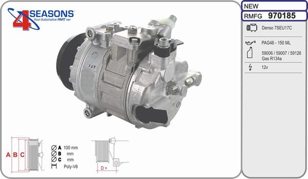 AHE 970185 - Compresseur, climatisation cwaw.fr