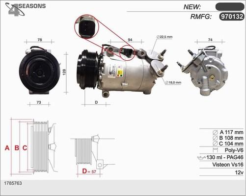 AHE 970132 - Compresseur, climatisation cwaw.fr