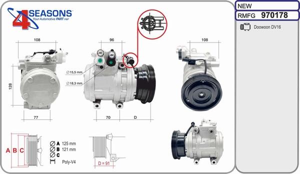 AHE 970178 - Compresseur, climatisation cwaw.fr