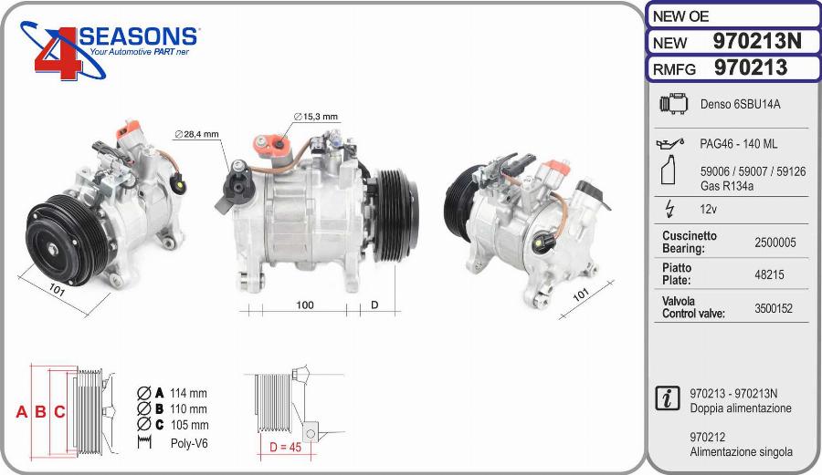 AHE 970213N - Compresseur, climatisation cwaw.fr