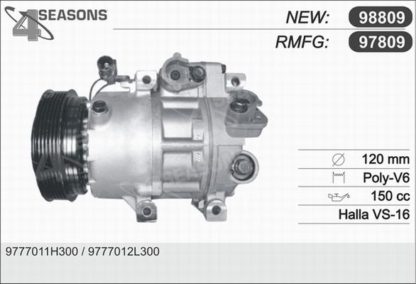 AHE 97809 - Compresseur, climatisation cwaw.fr