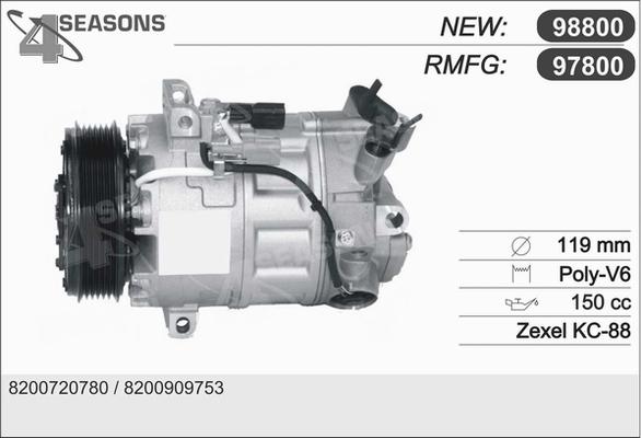 AHE 97800 - Compresseur, climatisation cwaw.fr