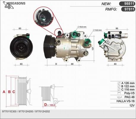 AHE 97811 - Compresseur, climatisation cwaw.fr