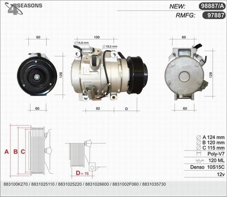 AHE 97887 - Compresseur, climatisation cwaw.fr