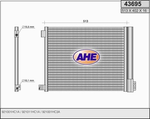 AHE 43695 - Condensateur, climatisation cwaw.fr