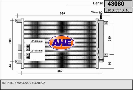 AHE 43080 - Condensateur, climatisation cwaw.fr