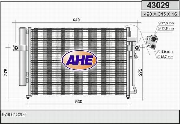 AHE 43029 - Condensateur, climatisation cwaw.fr