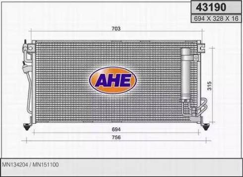 AHE 43190 - Condensateur, climatisation cwaw.fr