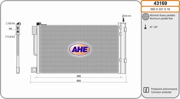 AHE 43169 - Condensateur, climatisation cwaw.fr