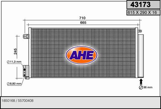 AHE 43173 - Condensateur, climatisation cwaw.fr