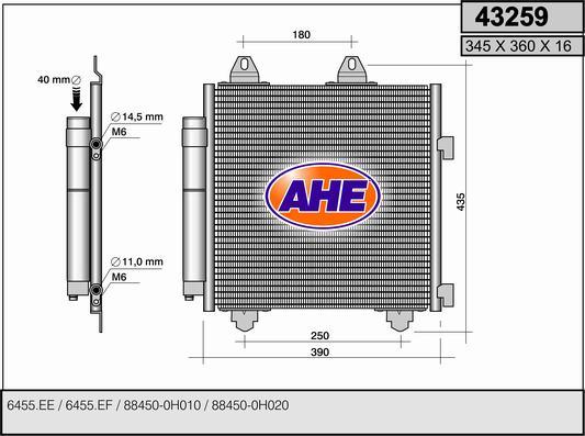 AHE 43259 - Condensateur, climatisation cwaw.fr