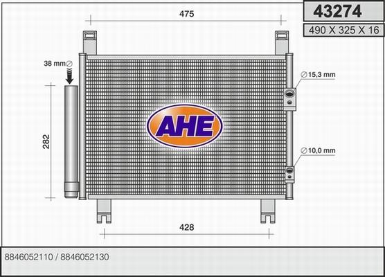 AHE 43274 - Condensateur, climatisation cwaw.fr