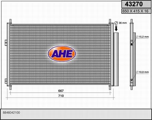 AHE 43270 - Condensateur, climatisation cwaw.fr