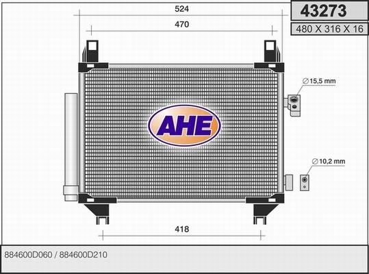 AHE 43273 - Condensateur, climatisation cwaw.fr