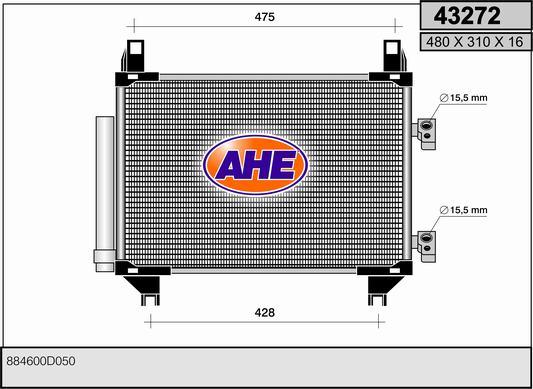 AHE 43272 - Condensateur, climatisation cwaw.fr