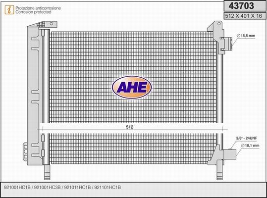 AHE 43703 - Condensateur, climatisation cwaw.fr