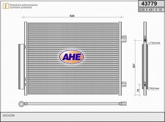 AHE 43779 - Condensateur, climatisation cwaw.fr