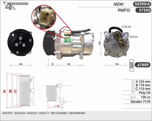 AHE 58599/A - Compresseur, climatisation cwaw.fr